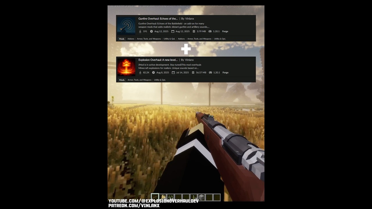 Map: Tideworn. Mods: Explosion Overhaul, Gunfire Overhaul, SuperB Warfare #mod #mods #minecraft