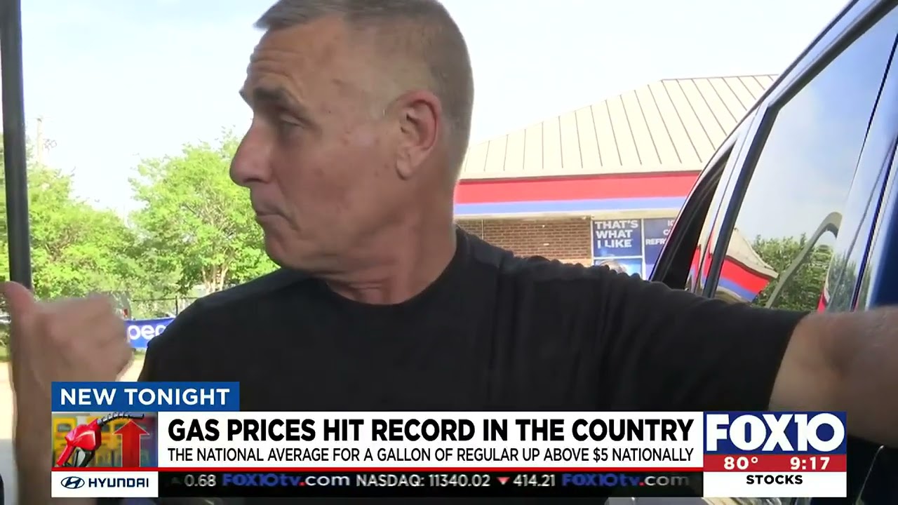 Gas prices hit national average of $5