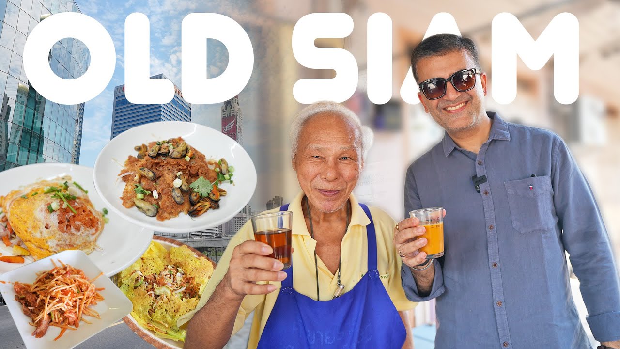 BEST Old SIAM BANGKOK 🇹🇭Food Tour I THAI ( Salad + Curries + Desserts + Milk Tea + Omelette & More )