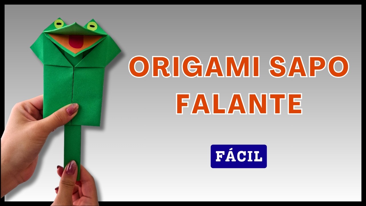 Sapo Falante de Origami 🐸 | Brinquedo de Papel que Mexe a Boca | Passo a Passo Super Fácil!