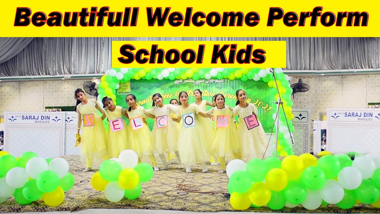 Welcome Song 2022 || Beautifull performance|| The State School Dijkot kids 🎉