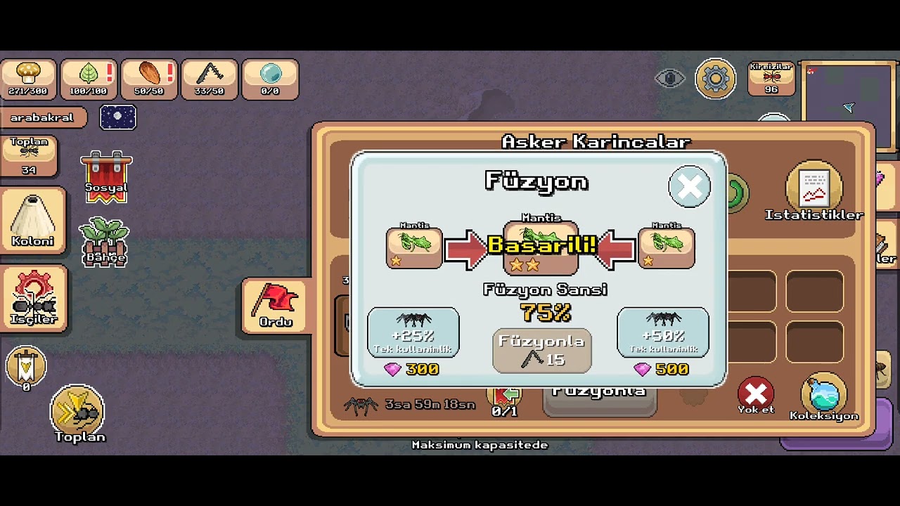 Pocket ants 9 artık füzyonlaşmış yaratıklar var