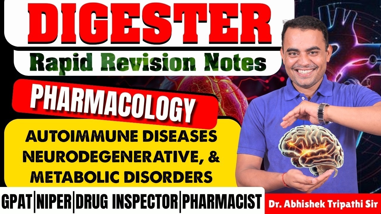D-307 | Autoimmune disease, Neurodegenerative & Metabolic Disorders #gdcclasses #gpatexam #pharmacy
