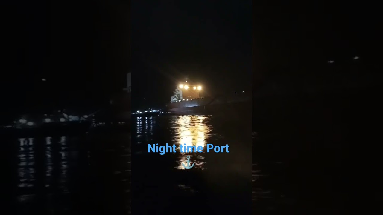 night time Port ⚓#ship #cargo #hp #foryou 🚢⚓