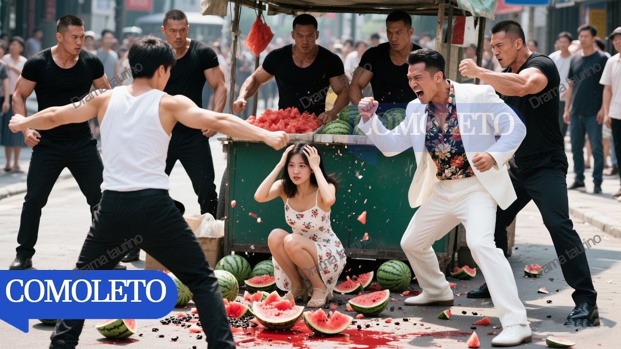 Pandilla intimida a un vendedor de frutas,sin saber es el Dios de la Guerra que venció a 50 matones.