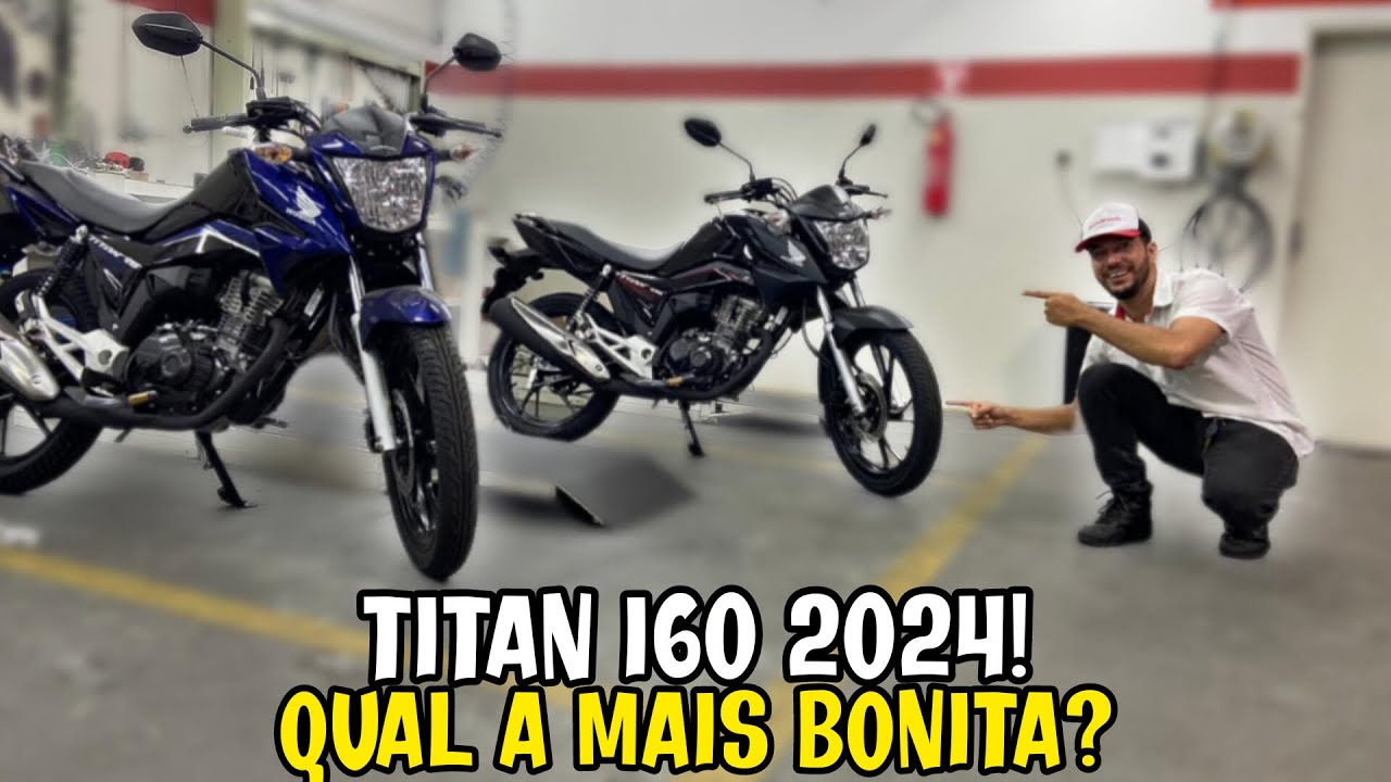 Azul ou Cinza Metálico: Titan 160 2024 - Qual Você Acha Mais Bonita? 😍 🤔 Comparativo Detalhado