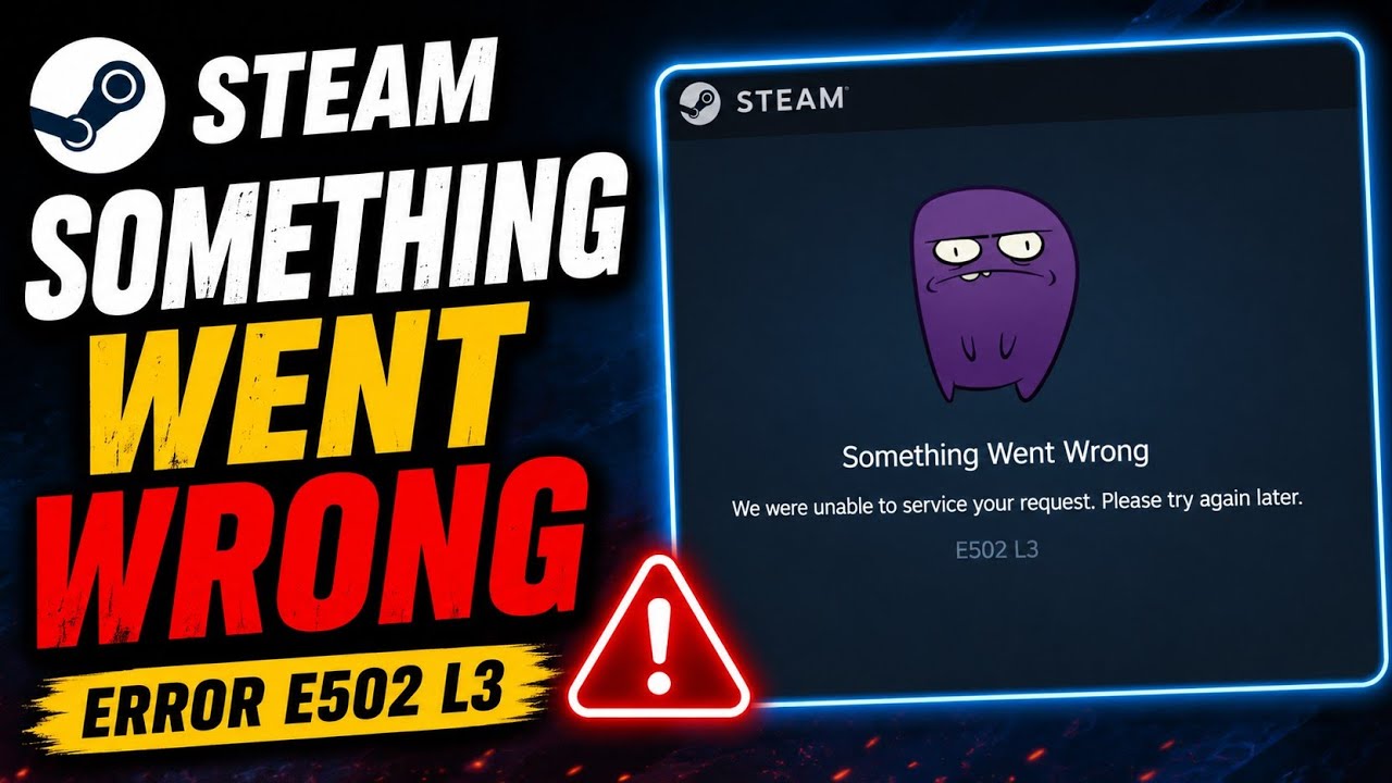 Steam Something Went Wrong Error E502 L3 &ndash; How to Fix (2026)