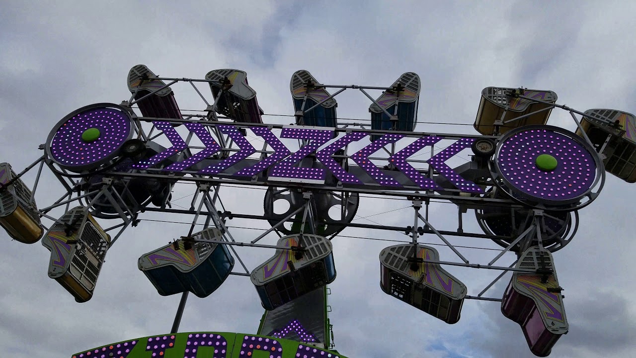 Zipper ride breaks down during ride.