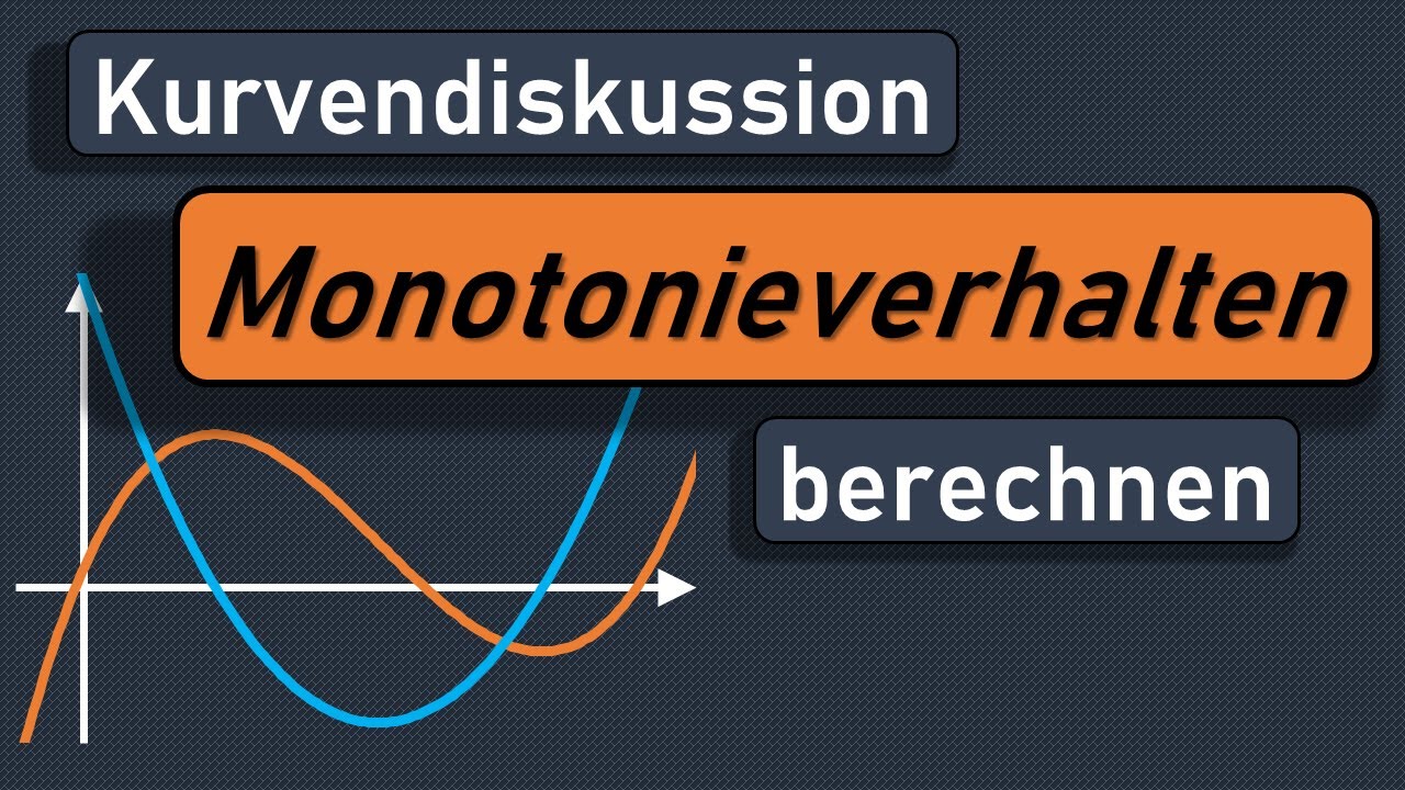 Monotonieverhalten berechnen, Monotonieverhalten rechnerisch bestimmen, erste Ableitung, Erklärung