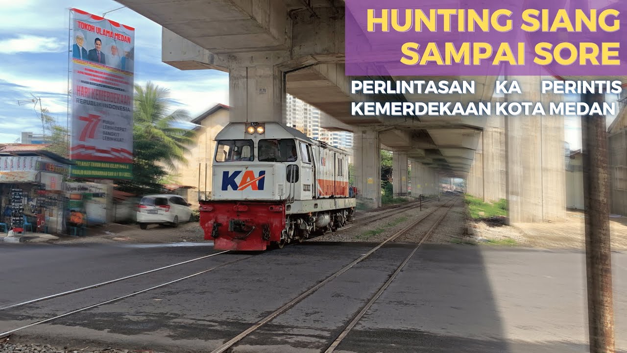 Berburu Kereta Api Yang Melintas Perlintasan Kereta Api Perintis Kota Medan (Juli 2022)