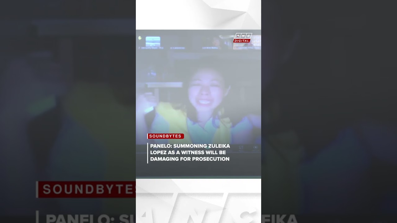 Panelo: Summoning Zuleika Lopez as witness will be damaging for prosecution | ANC