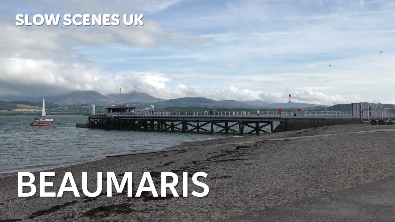 Lifeboat launch at Beaumaris Pier - Ambient 4K video - Slow Scenes UK