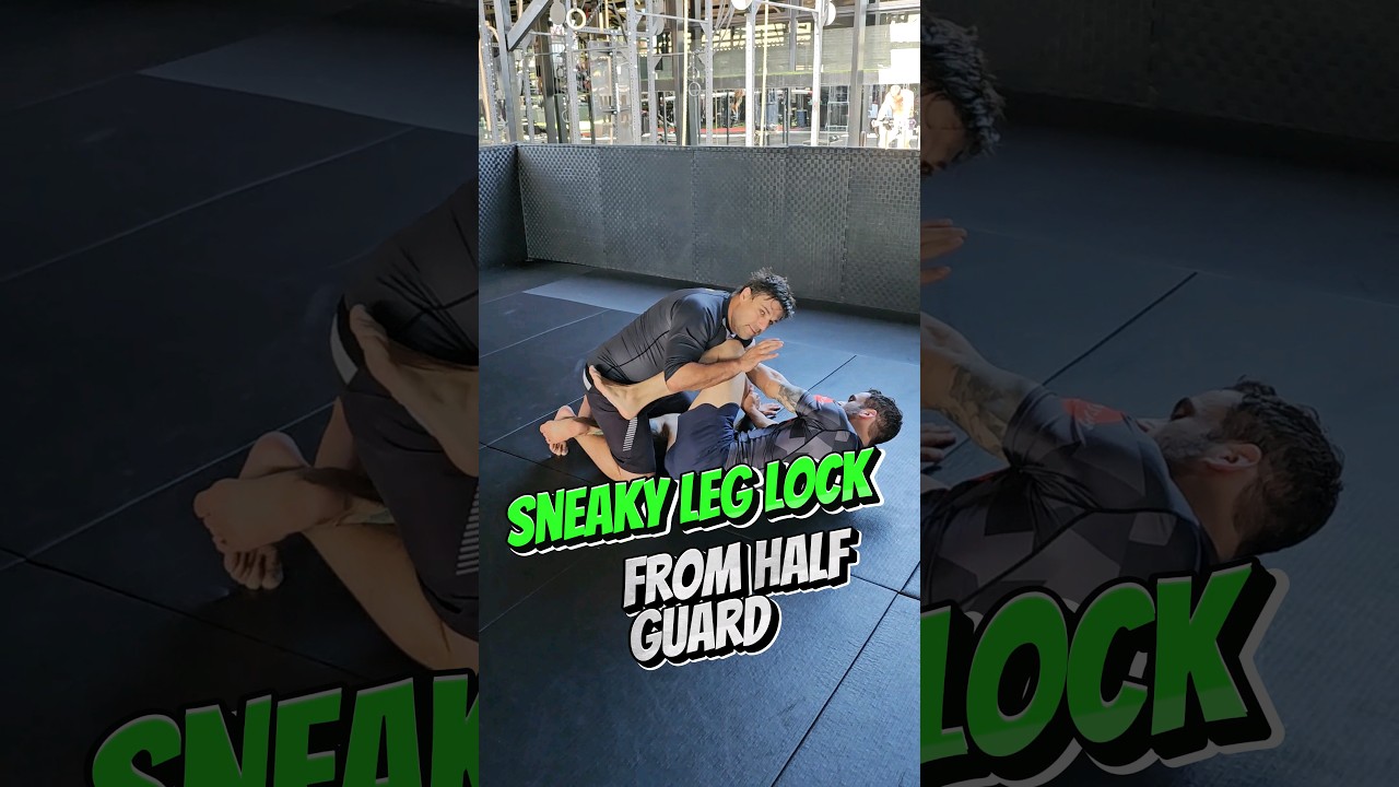 Smooth leg lock entry from top half guard #bjj