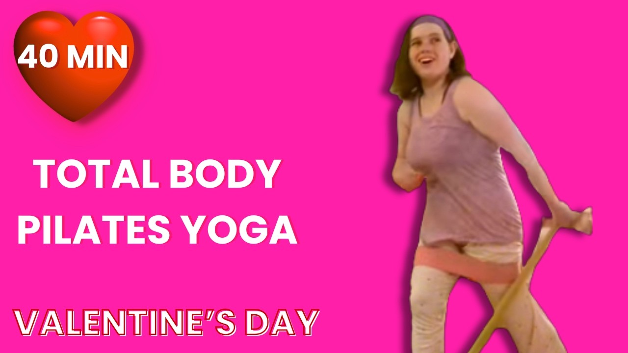 PULL DAY 3 | 40 MIN Power Pilates, Cardio & Yoga Flow Valentine's Day Workout💖!
