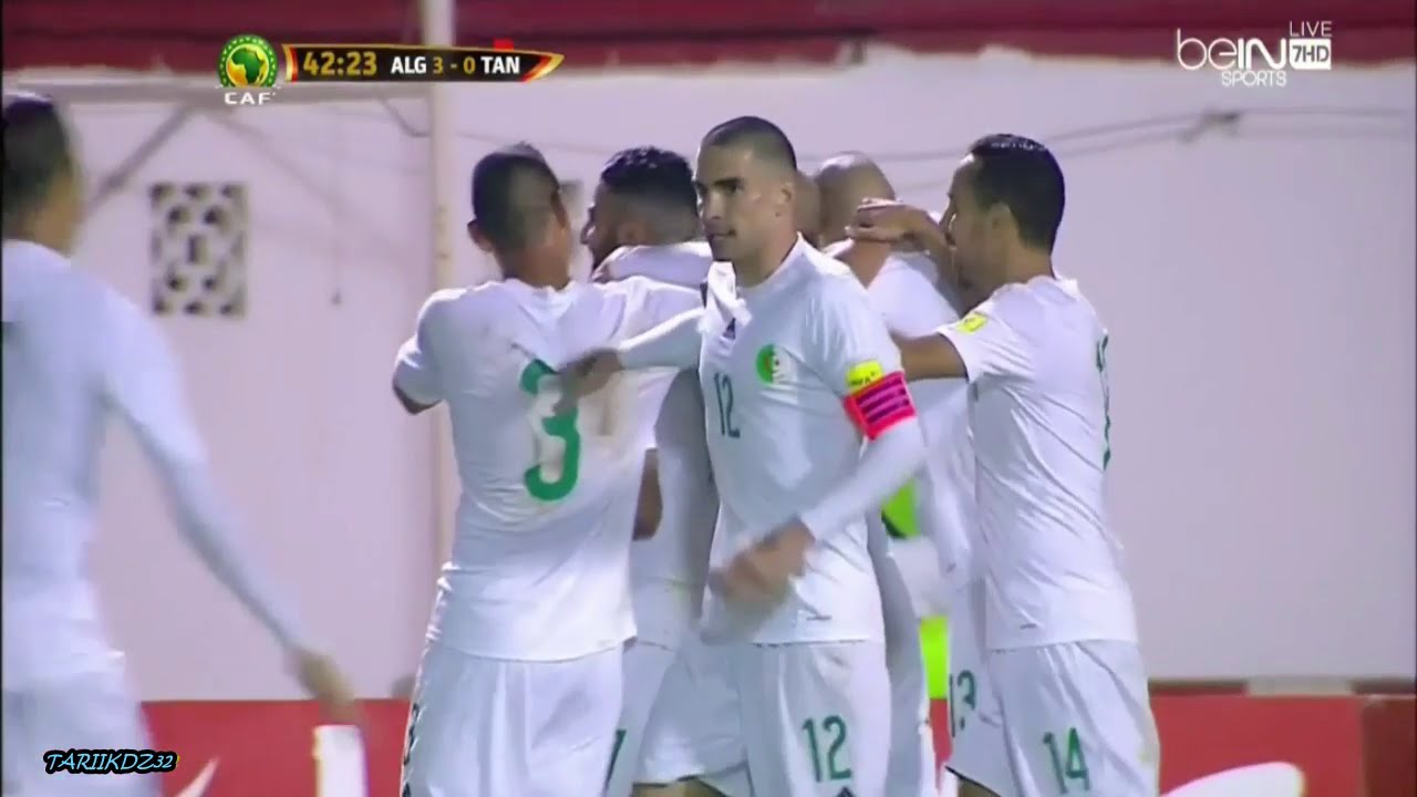 أهداف الجزائر 7_0 تنزانيا تصفيات كأس العالم 2018 تعليق حفيظ دراجي HD