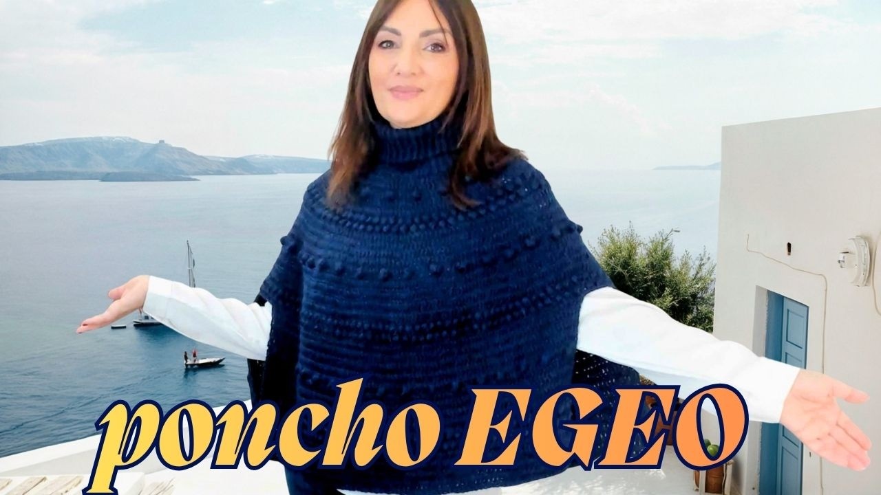 Poncho Egeo all'Uncinetto Top-Down | Diventa anche Maglione! Tutorial Completo