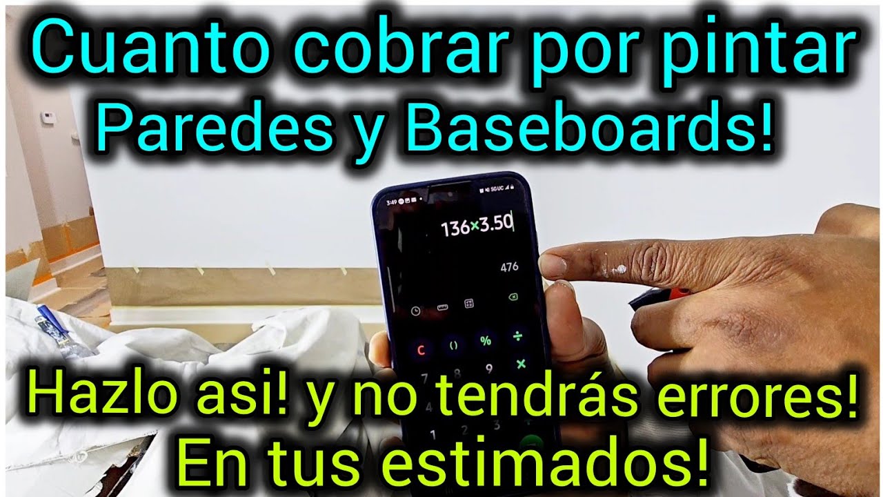 Cuánto cobrar por pintar Paredes y molduras, Y cómo medir los pies lineales, Estimados correctos!