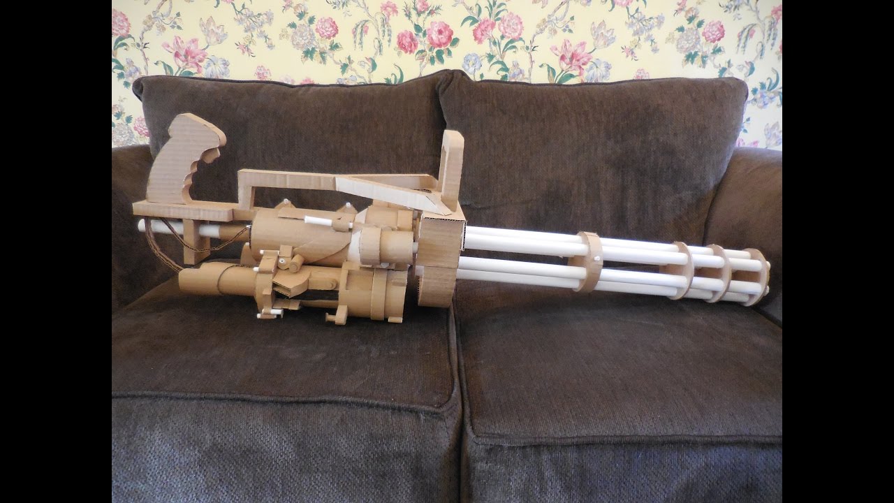 Cardboard M134 Handheld Minigun