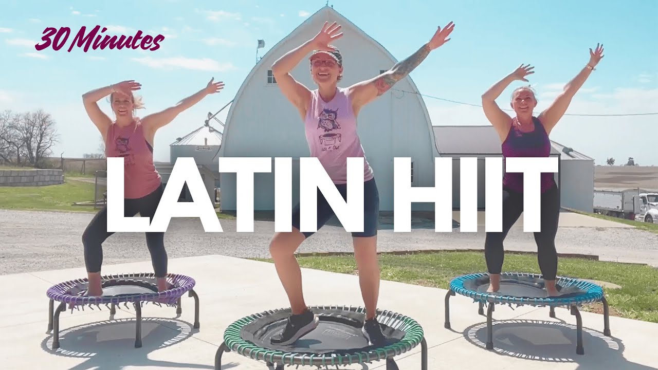30 Minute Latin Dance Rebounder Workout | Mini Trampoline HIIT Cardio