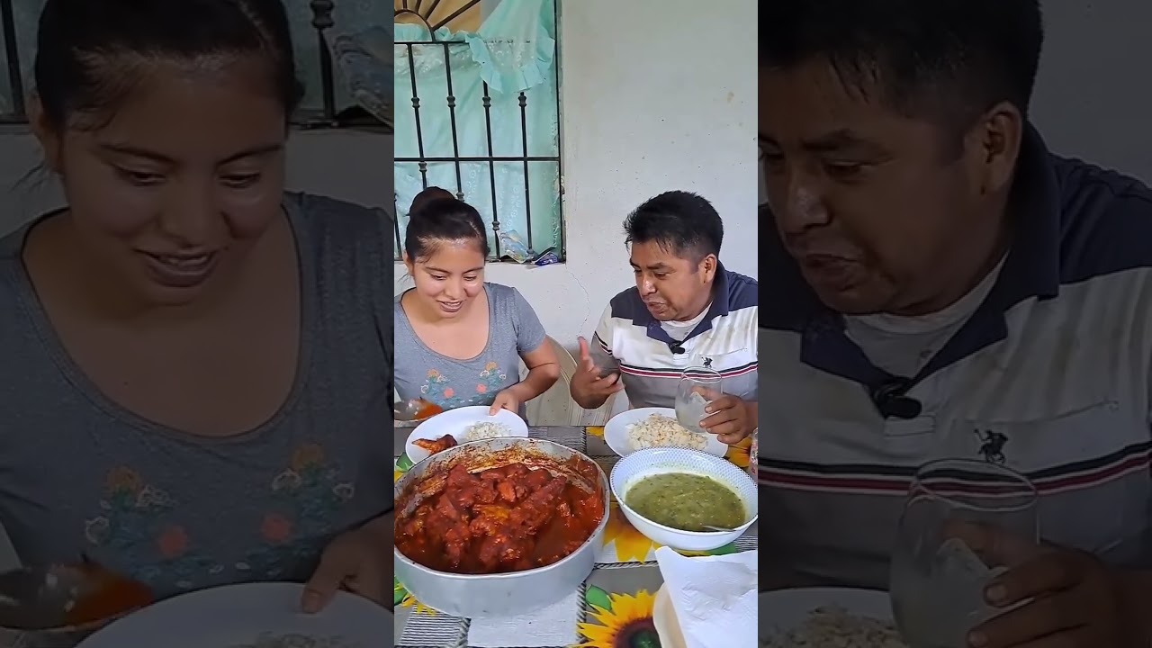 Aprovechando la temporada de comida gratis, comida del campo y disfrutando de un pollito enchilado.