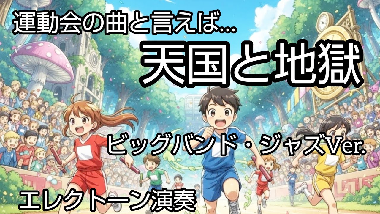 【運動会の曲と言えば…】天国と地獄  (ビッグバンド・ジャズVer.) Orpheus in the Underworld Overture/J.Offenbach 6級  エレクトーン演奏 