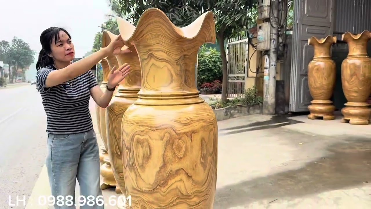 Giới thiệu lô lục bình gỗ Cẩm vàng cao 1.67 m và 1.77 m
