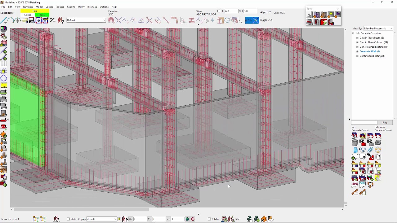 SDS/2 Concrete: Concrete Walls