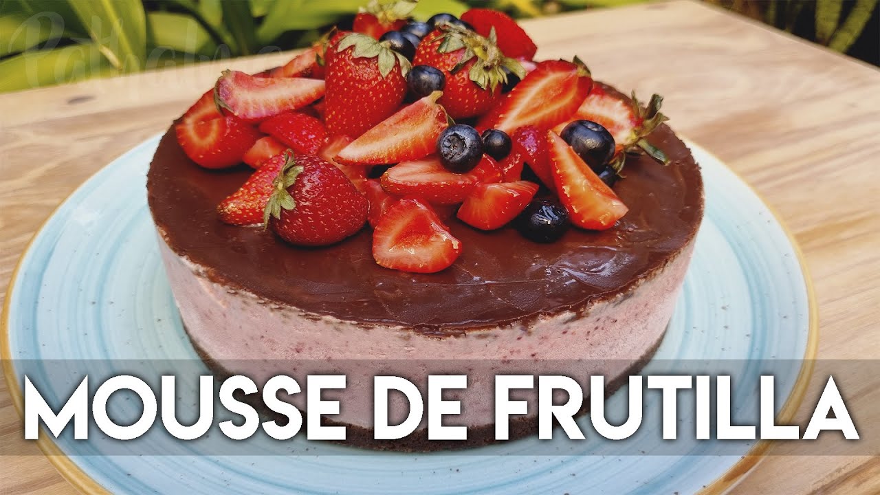 MOUSSE DE FRUTILLA CON CHOCOLATE😘😍| COMO HACER MOUSSE DE FRUTILLA!!