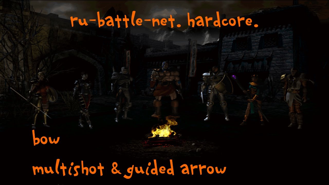 diablo 2. ru/eng chat. ru-battle-net. hardcore. amazon. bow. multishot and guided arrow