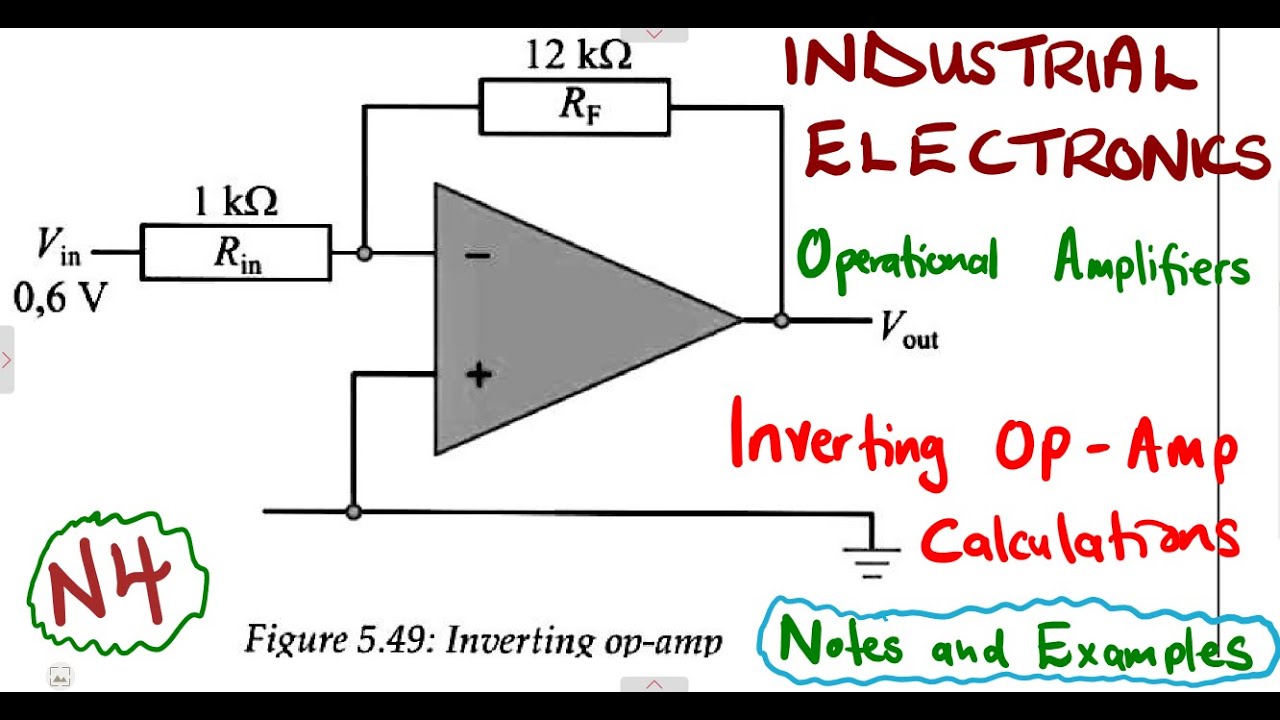 Industrial Electronics Inverting Op Amp Calculations - Operational Amplifiers