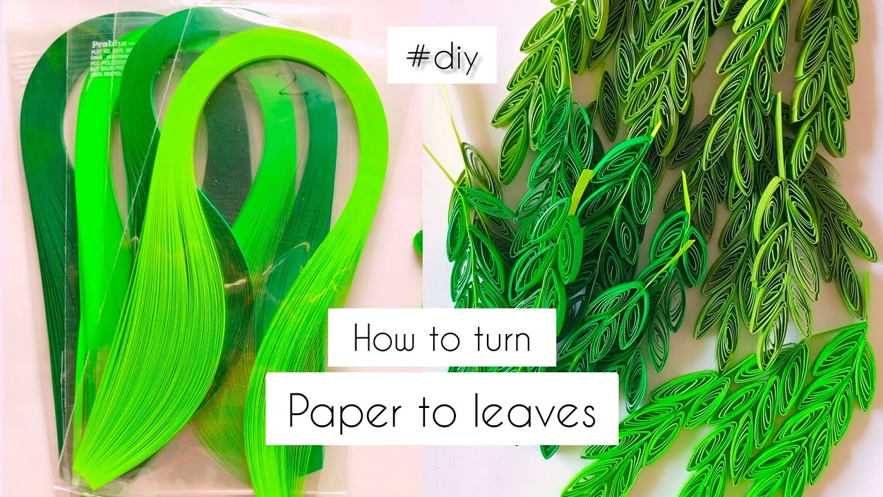 how to make paper leaves🌿quilled leaves#paperleaves#quilling #quillingflowers#howtomake#howto#paper