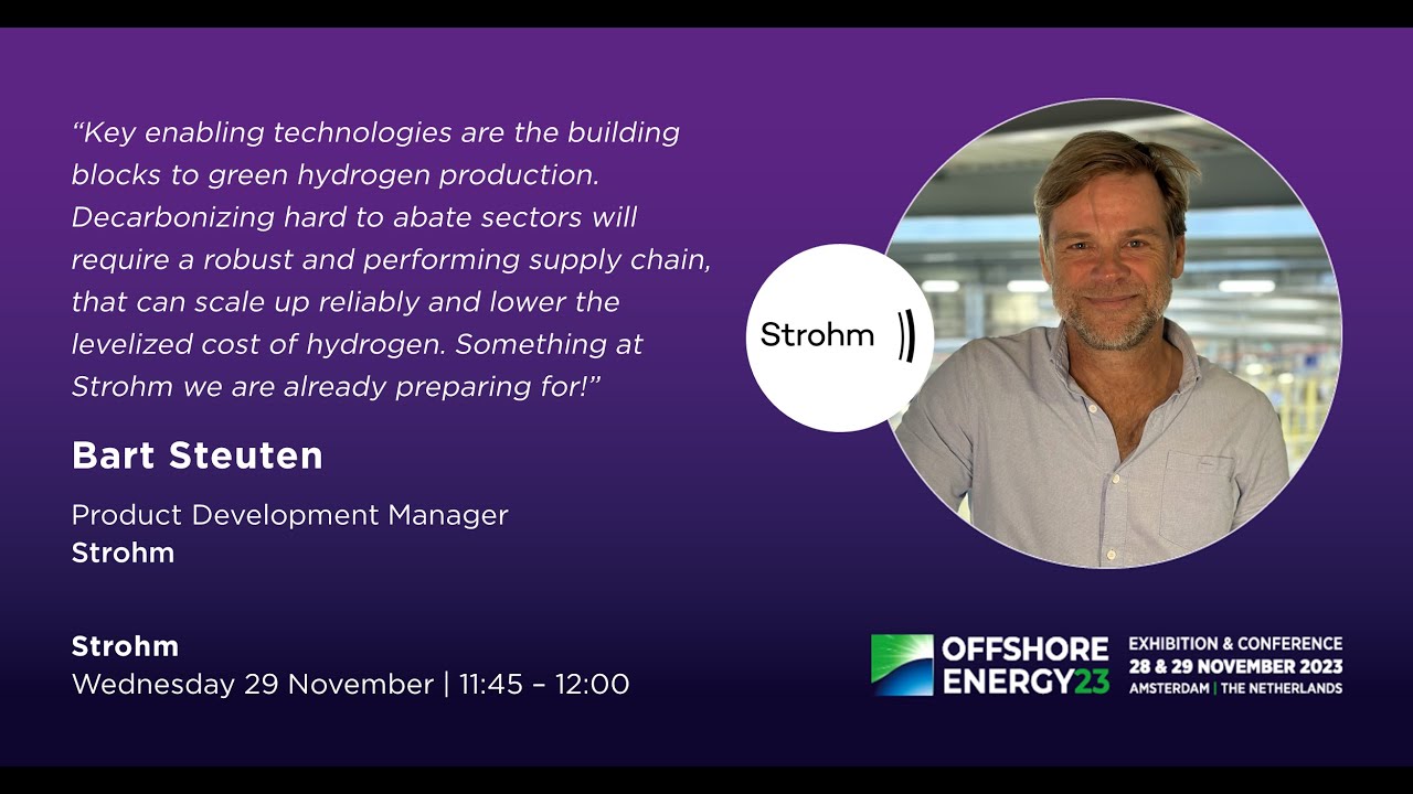“The Stage”, Bart highlighted the benefits of producing hydrogen from offshore environments.