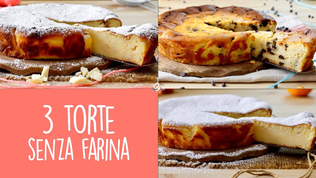 3 TORTE SENZA FARINA Ricetta Facile - Buon'Idea