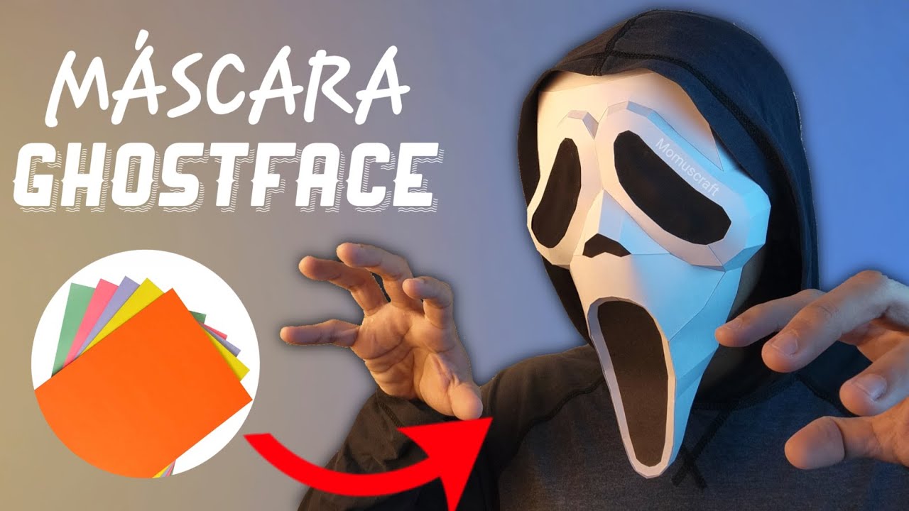 Cómo hacer una Máscara de Ghostface con Cartulina - Momuscraft
