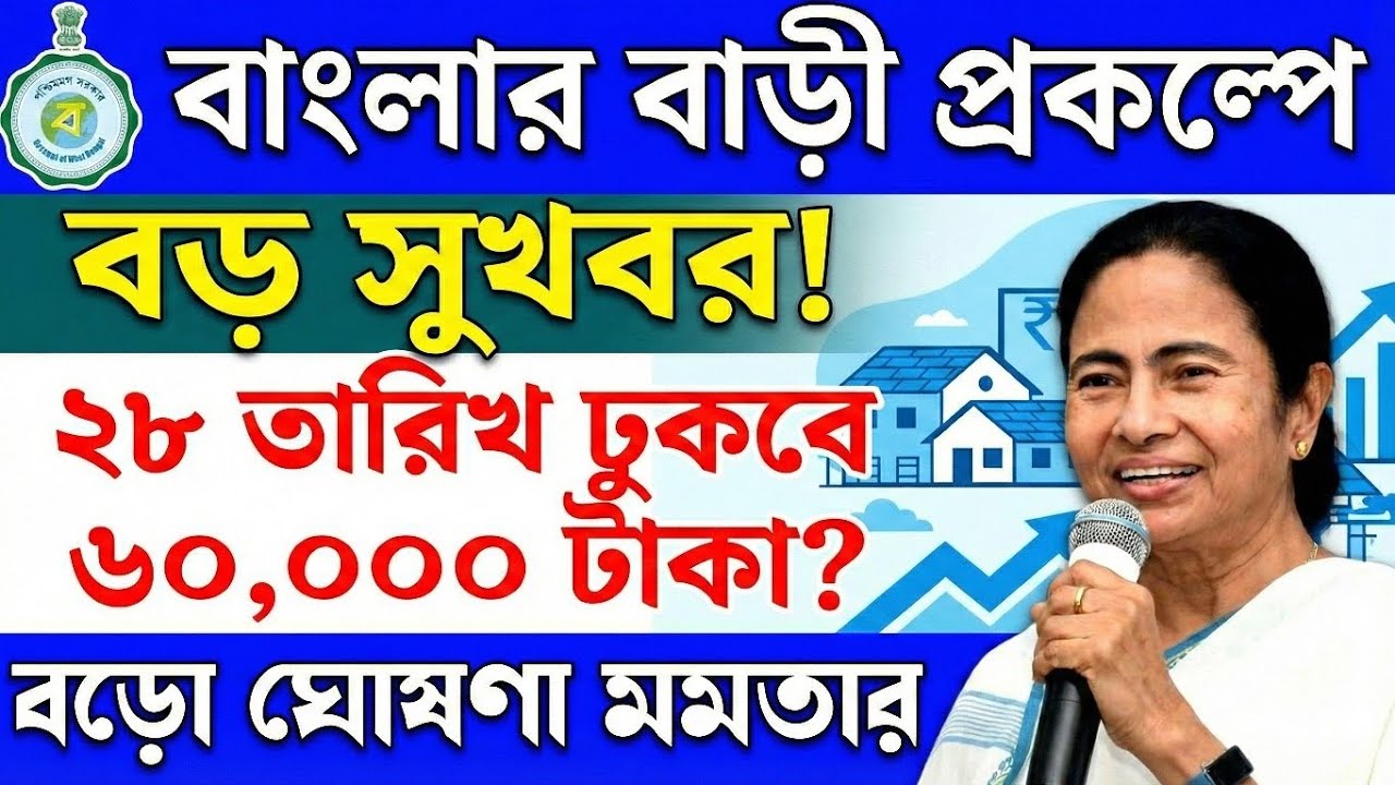 Banglar Bari প্রকল্পে বড় সুখবর! ২৮ তারিখ ঢুকবে ৬০,০০০ টাকা?