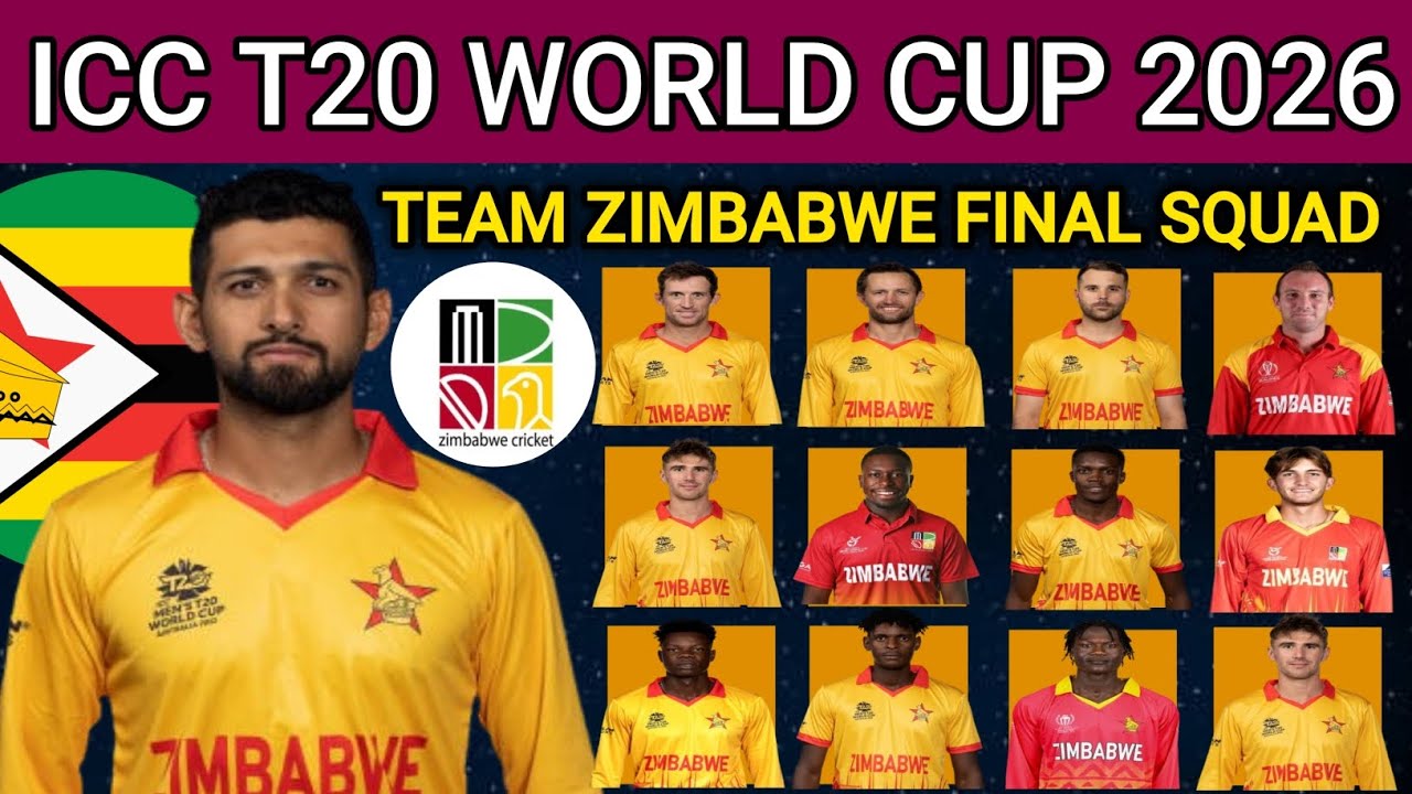 Icc T20 World Cup 2026 | Team Zimbabwe Final Squad | Zimbabwe Team Squad For T20 World Cup 2026 