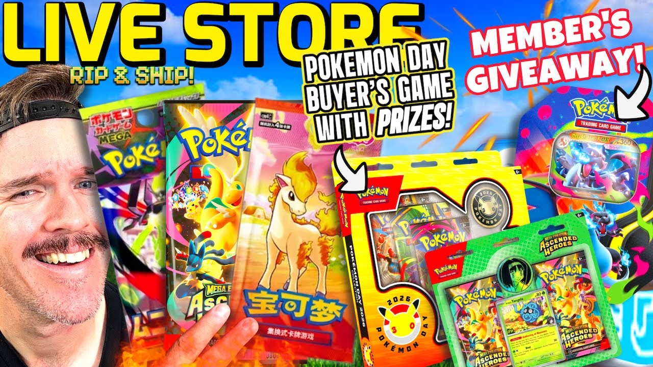 🔴 [LIVE] Sunday Night! | Celebrating Pokemon Day | Buyer's Game | Member Givvy | Live TCG Store