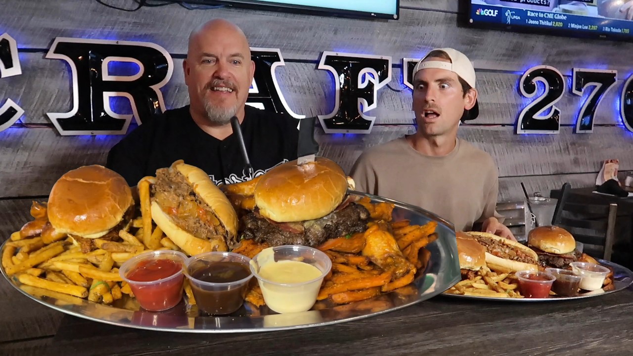 Can They Eat All This Food In 45 Minutes? UNDEFEATED BEAST CHALLENGE