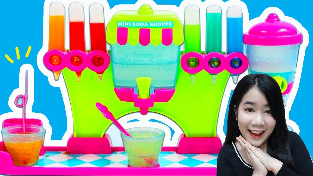 รีวิว เครื่องทำน้ำผลไม้จิ๋ว ของเล่นน่ารัก กินได้ด้วย~【  Soda shoppe maker playset  】