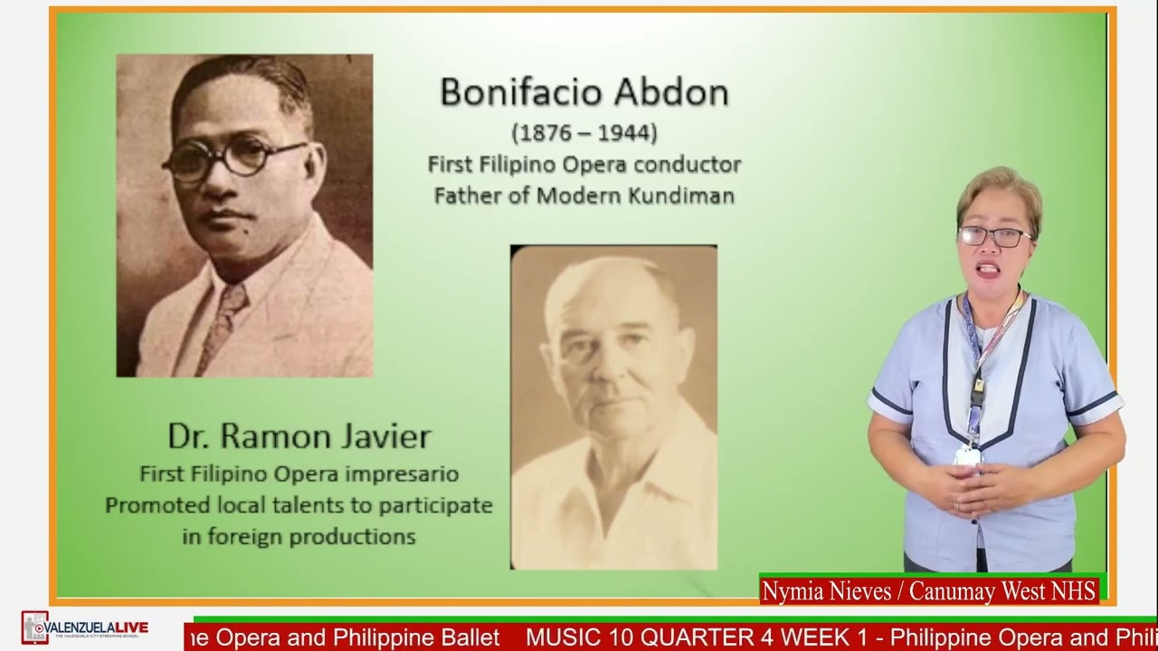 GRADE 10 MAPEH MUSIC Q4 WEEK 1- PHILIPPINE OPERA AND PHILIPPINE BALLET