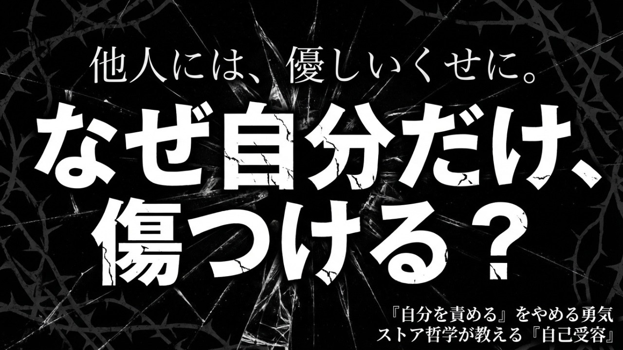 「自分を愛する勇気」なぜ他者には優しくできるのに、自分だけは傷つけてもいいのか？