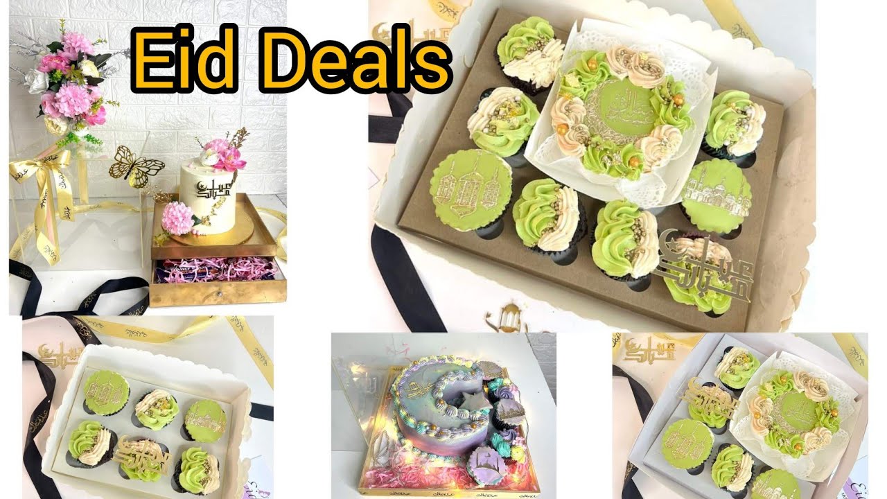 Eid Deals by zainab cake and cupcakes / Bento Cake with cupcakes