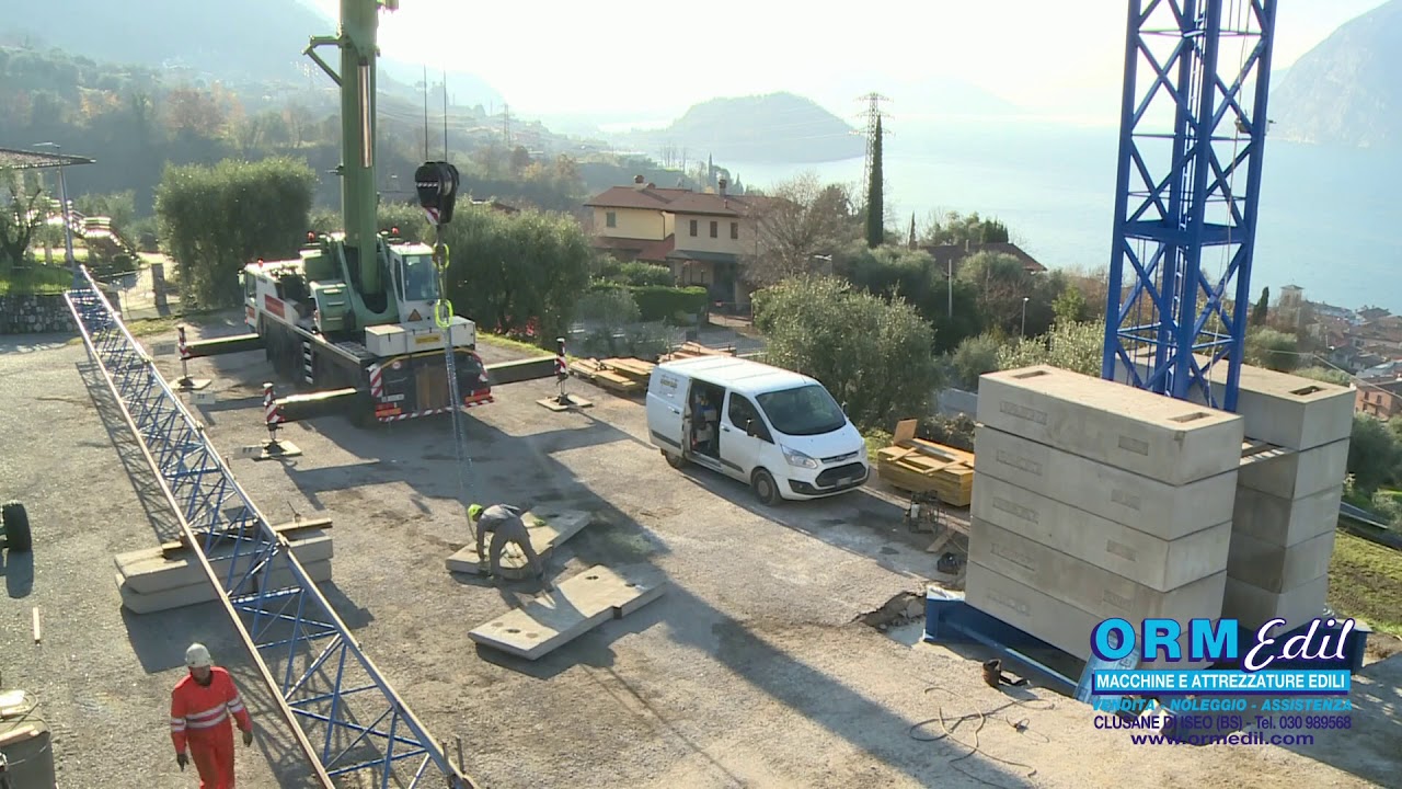 Montaggio gru a torre
