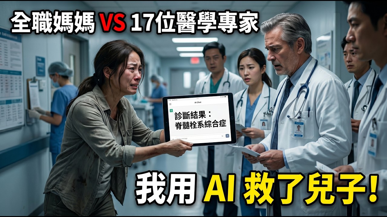 擊敗17位名醫！普通媽媽靠AI救回垂死兒子：醫療系統正隱瞞的驚人真相 🤯