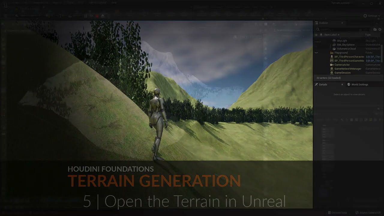 Houdini Foundations: Terrain 5 | Open the Terrain in Unreal