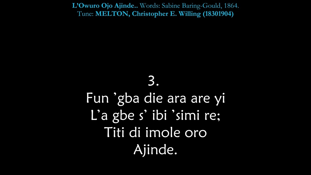L’Owuro Ojo Ajinde / On The Resurrection Morning Yoruba