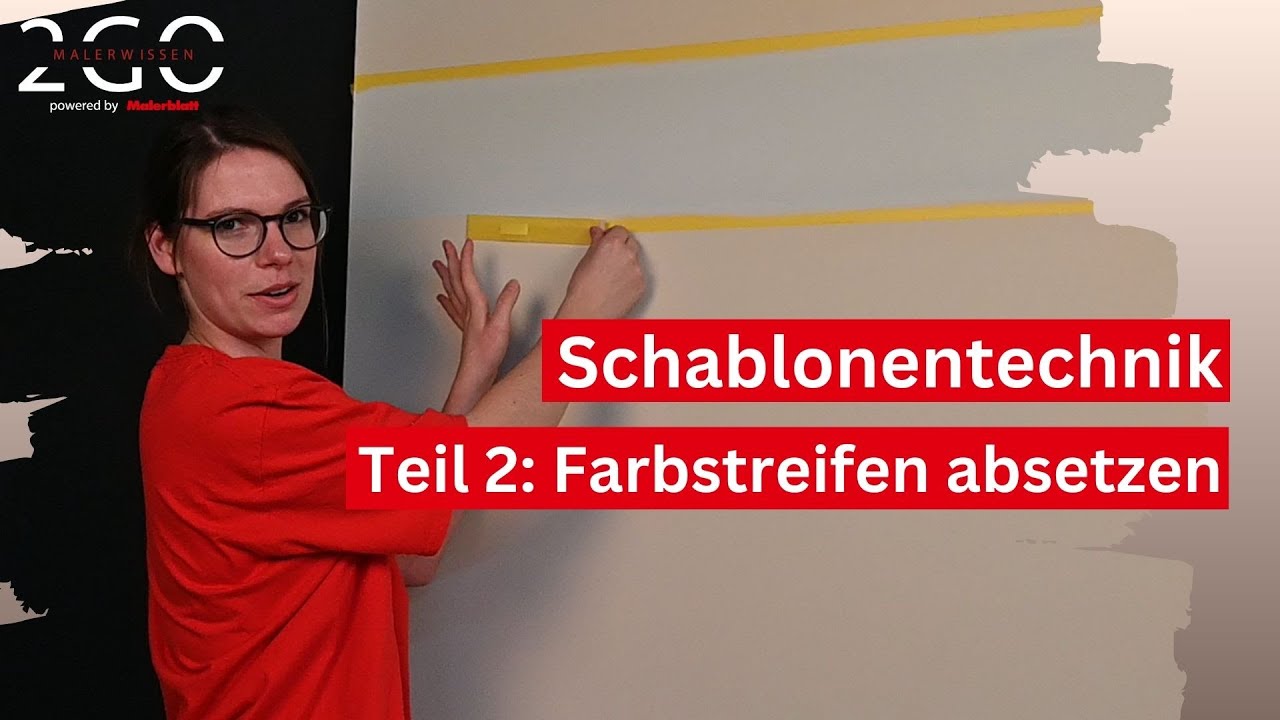 Farbstreifen absetzen I Schablonentechnik: Teil 2 I Malerwissen2go