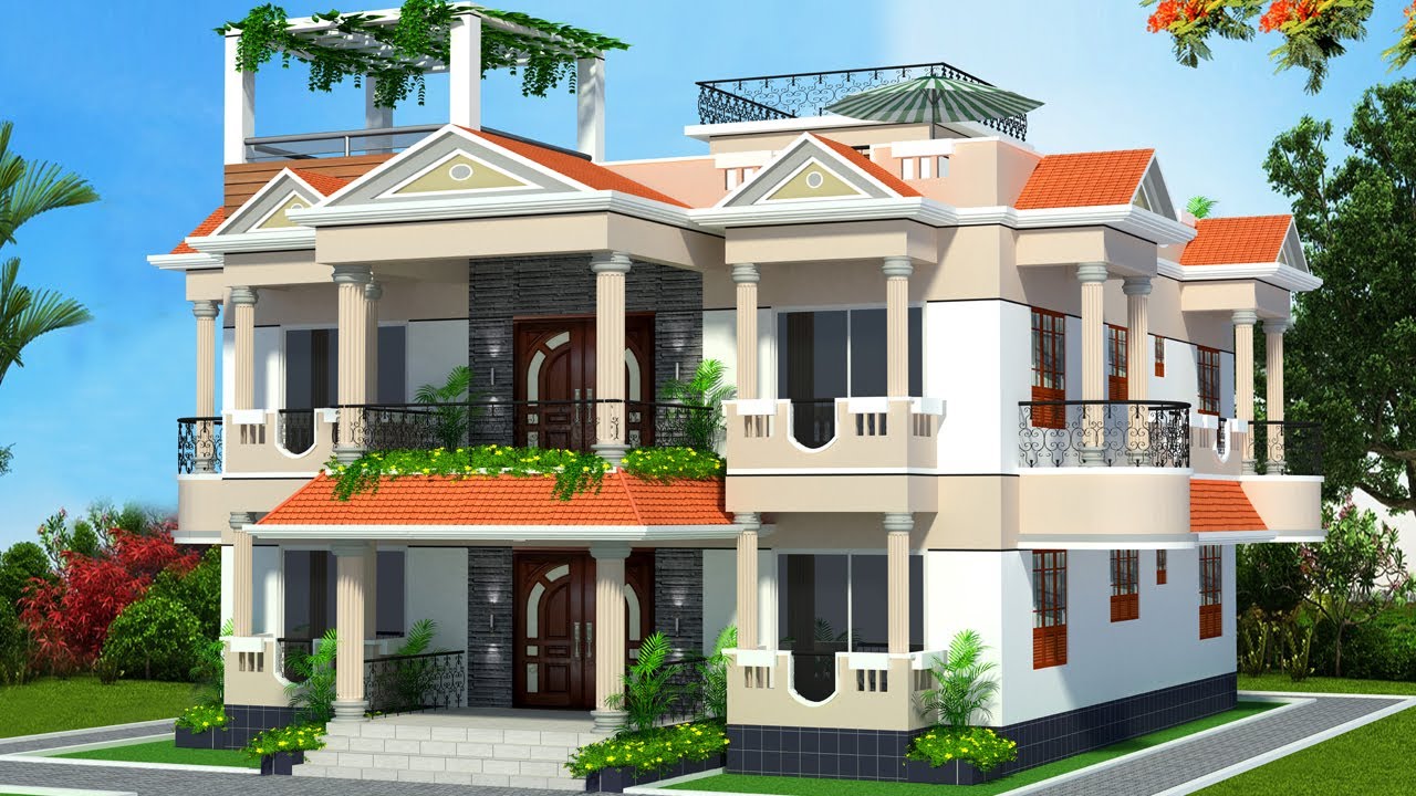 ৬/৭ বেডরুমের ডুপ্লেক্স বাড়ির ডিজাইন !! Royal Duplex House in Bangladesh