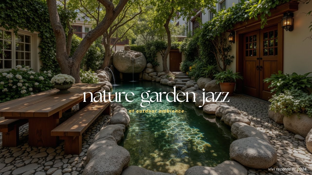 Where Jazz Meets the Garden Waters | Refreshing Jazz With Nature for Productivity & Creative Flow