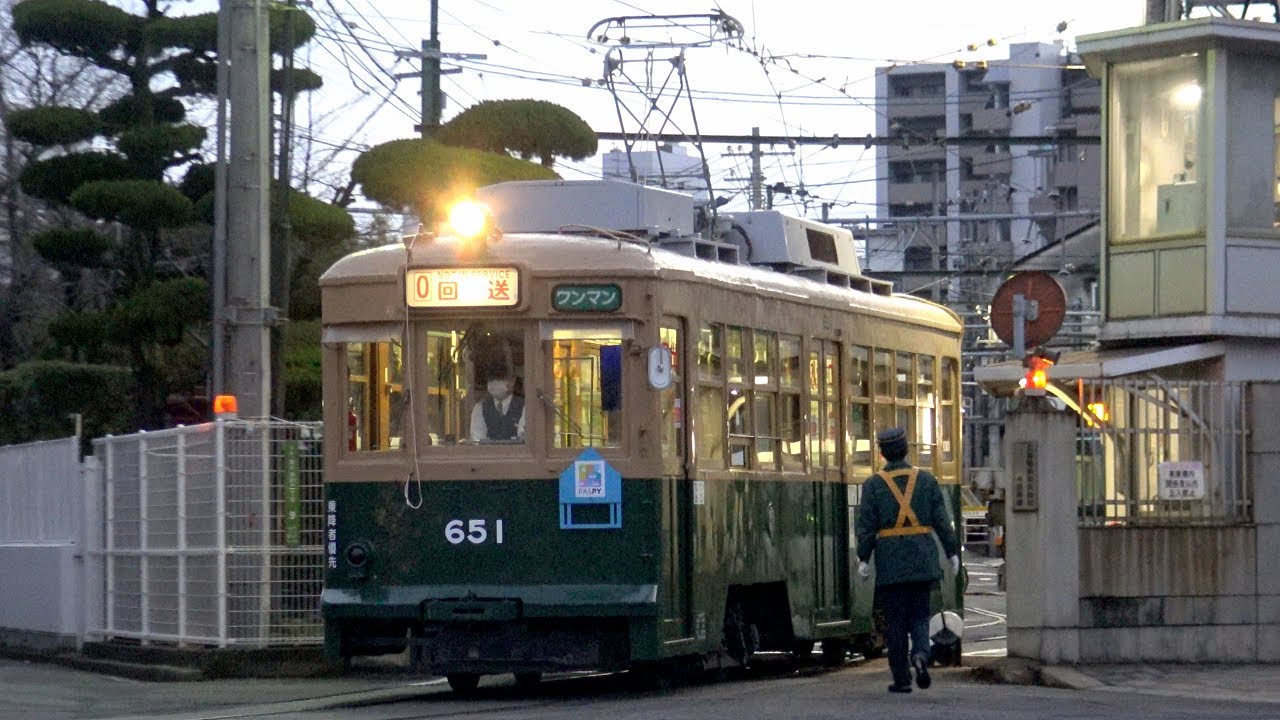 【4K】【続々出庫】平日朝ラッシュ時の広島電鉄市内線! 早朝の千田車庫 市内線出庫シーン集+到着・発車シーン集 広電本社前(千田車庫)、紙屋町西、十日市町、江波(江波車庫)にて 2022.1